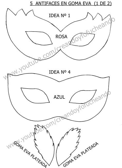 antifaz moldes.